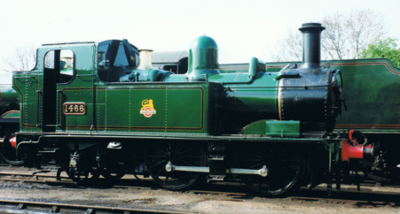'1400' class number 1466 pictured at Didcot Railway Centre